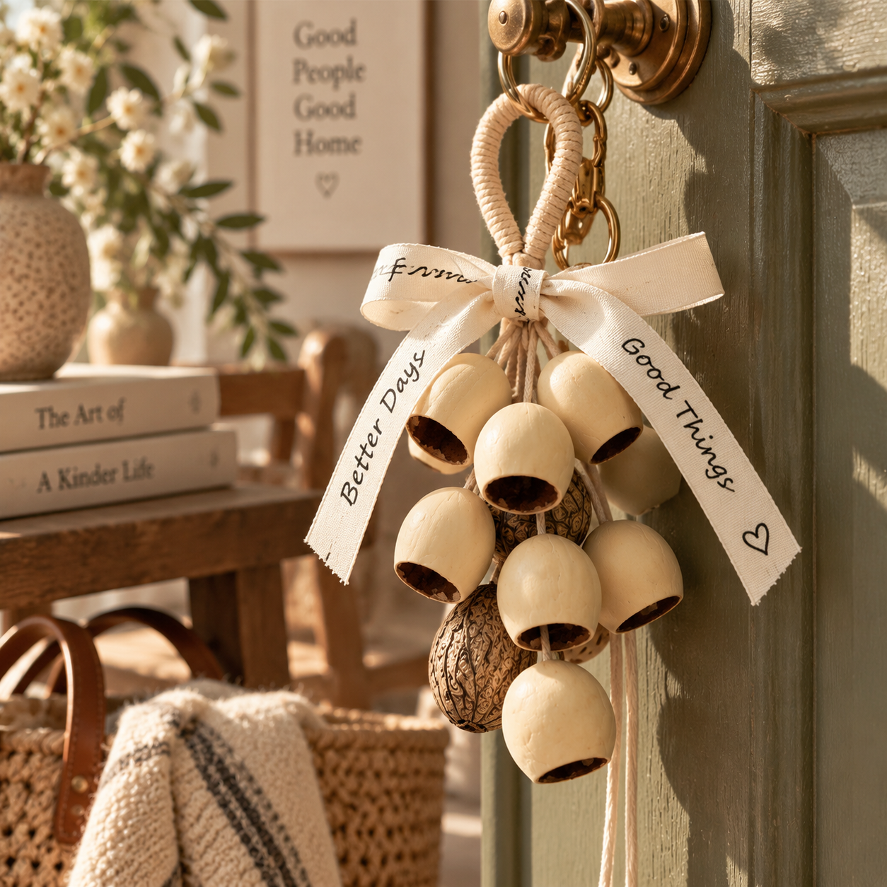 Natural Fruit Shell Wind Chime Hanging Ornament