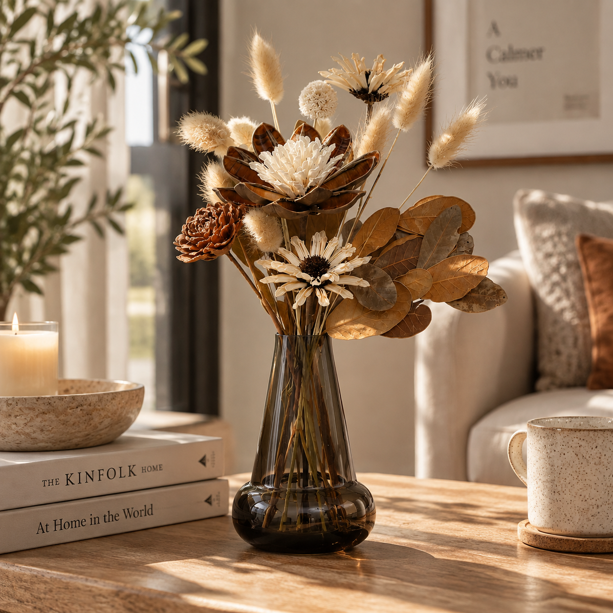 Rustic Dried Flower Vase Set