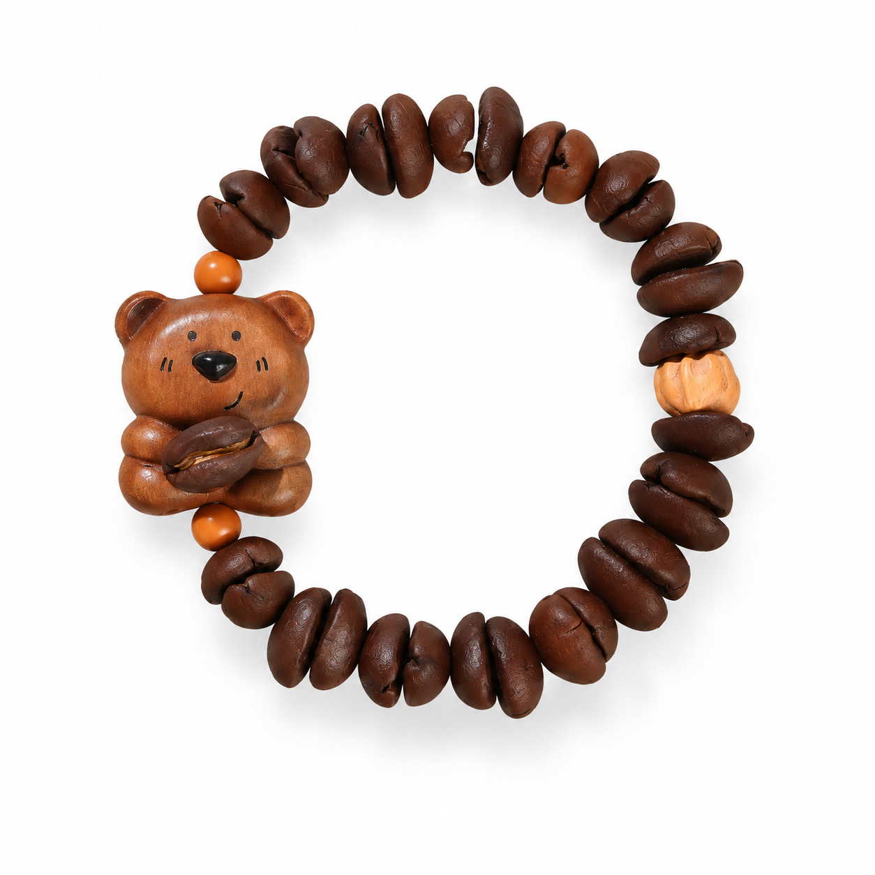 Handmade Coffee Bean Bear Bracelet