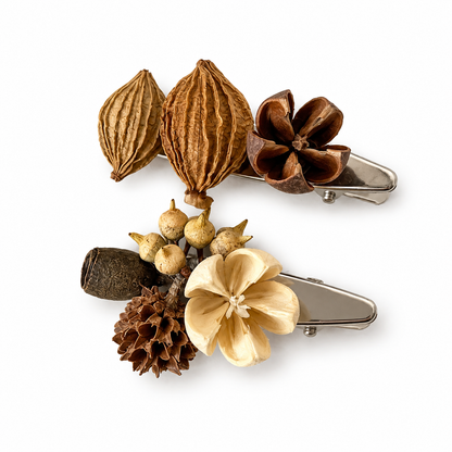 Natural Dried Fruit Flower Hair Clip